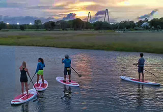 Paddleboard tour in Charleston harbor